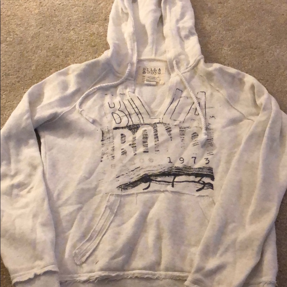Gently worn v neck cut billabong hoodie